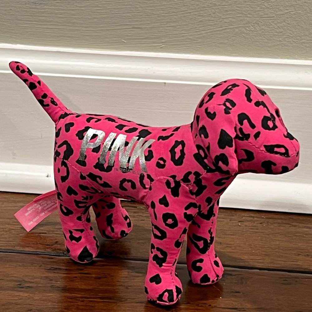 Victoria's Secret Pink Dog Forever Pink Leopard Print Stuffed Plush Collectible